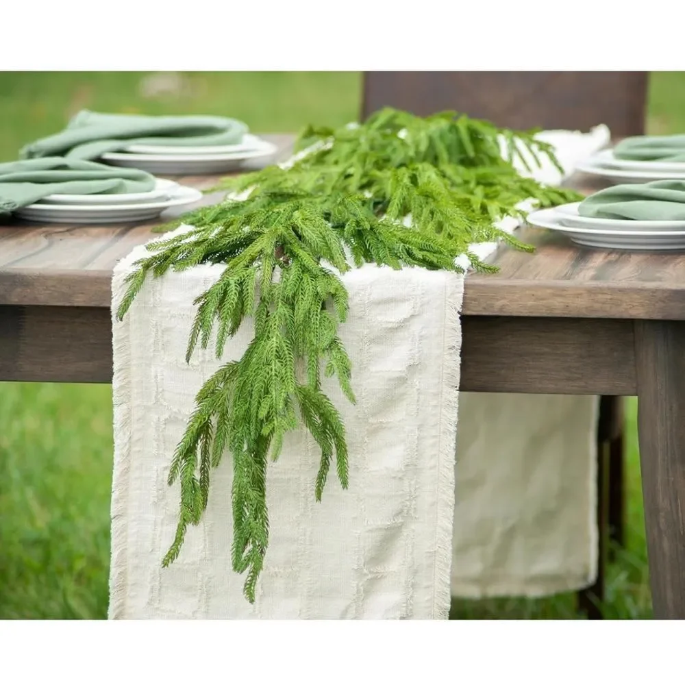 NWOT Real Touch Norfolk Pine Christmas Garland Artificial Green Holiday - Picture 4 of 9